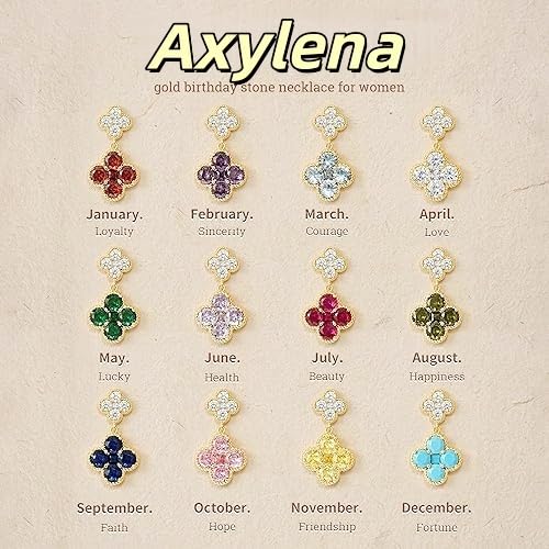 14k Gold Earrings for Women October Birthstone Dangle Clover Earrings for Women, Hypoallergenic Four Leaf Gemstone Drop Earrings Stackable Dainty Jewelry Gift for Mother Mom Wife Girlfriend Trendy - image 6