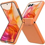 Picture of Miimall for Motorola Razr Plus 2024 Case, Moto Razr 50 Ultra Case with Hinge Protection Thin Hard PC Anti-Slip Light-Weight Shock-Proof Full Body Cover Phone Case for Motorola Razr+ 2024, Orange