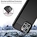 Vofolen Compatible with iPhone 16 Pro Case with Card Holder Dual Layer Heavy Duty Drop Protection Hidden Sliding Card Slot Slim Wallet Phone Case for iPhone 16 Pro for Women Men, 6.3 Inch Black