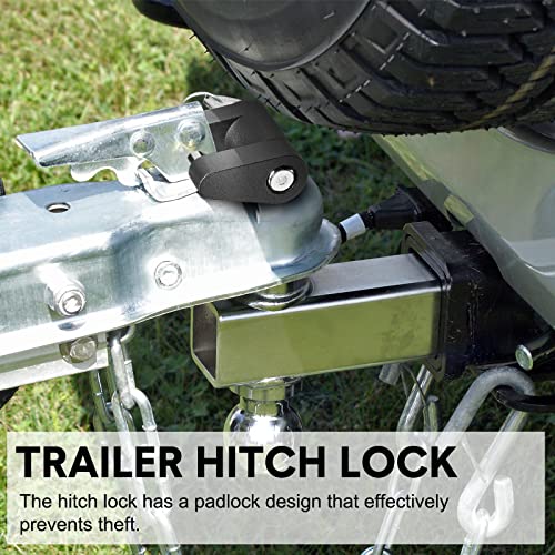 4 Pack Trailer Hitch Lock With Keys Dia 1/4 Inch 3/4 Inch Span Trailer Tongue Coupler Locks Trailer Hitch Lock For Tow Boat Rv Truck Car Coupler (Black) #TOP4