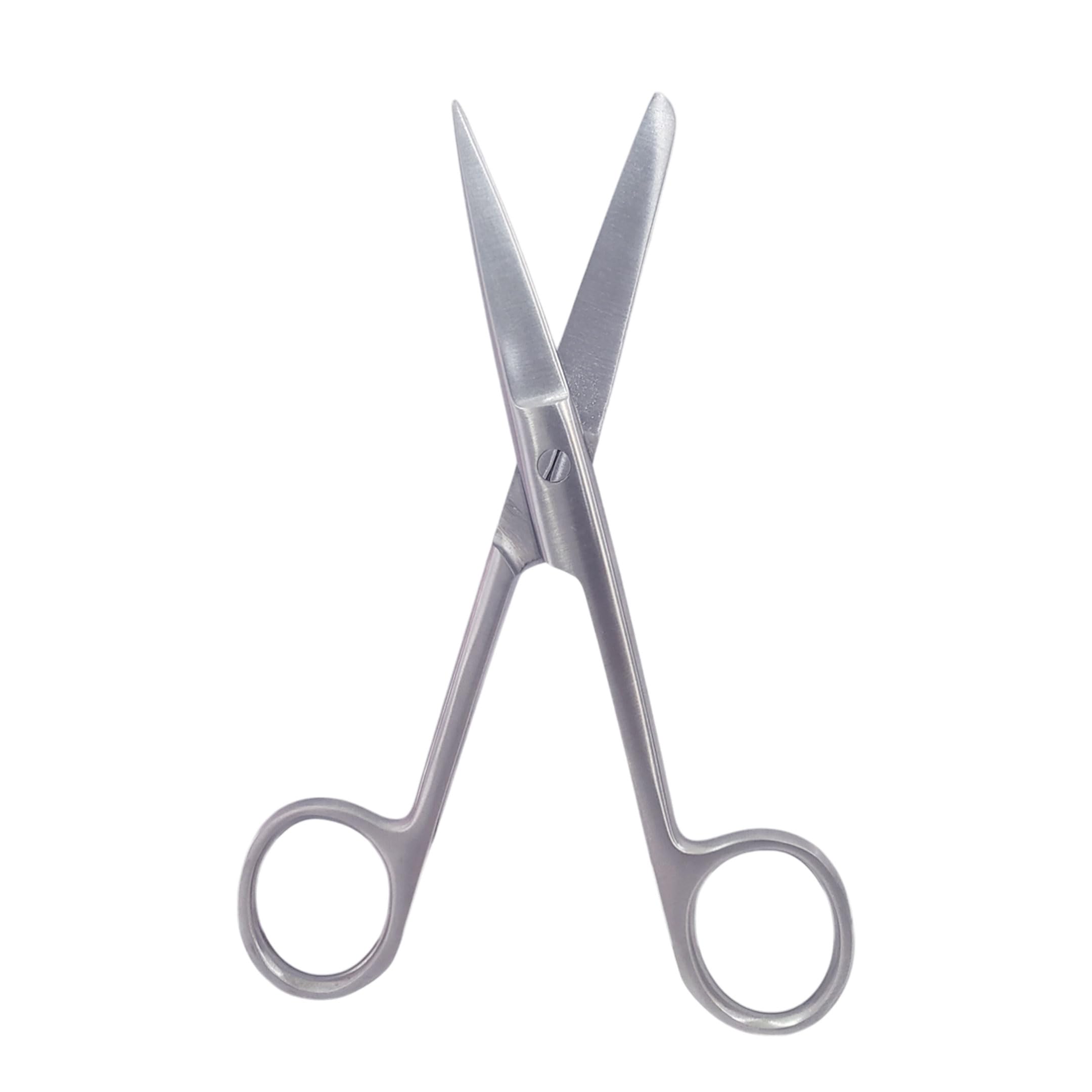Nj Enterprises Silver Utility Blunt Nursing Scissors 14Cm First Aid All-Purpose Instrument Sharp Blunt 15.5 Cm Stainless Steel Dressing Scissor Autoclavable For Home Use