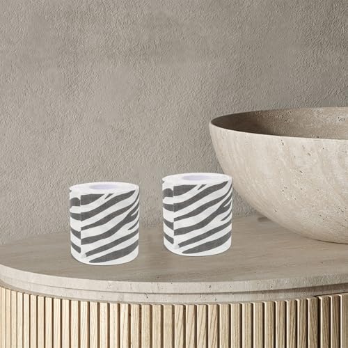 Papel higiénico cebra 3D SECFOU que no se rompe para decoración de baños 5