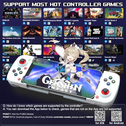 Megadream ND81-3 Mobile Game Controller Gamepad For Iphone Ios Android Pc Joystick: Works With Iphone15/14/13/X, Ipad, Samsung Galaxy thumb #2
