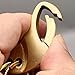 Solid Brass Carabiner Key Chain Rings Crescent Shaped Clasp Hook for Home and Car Keys