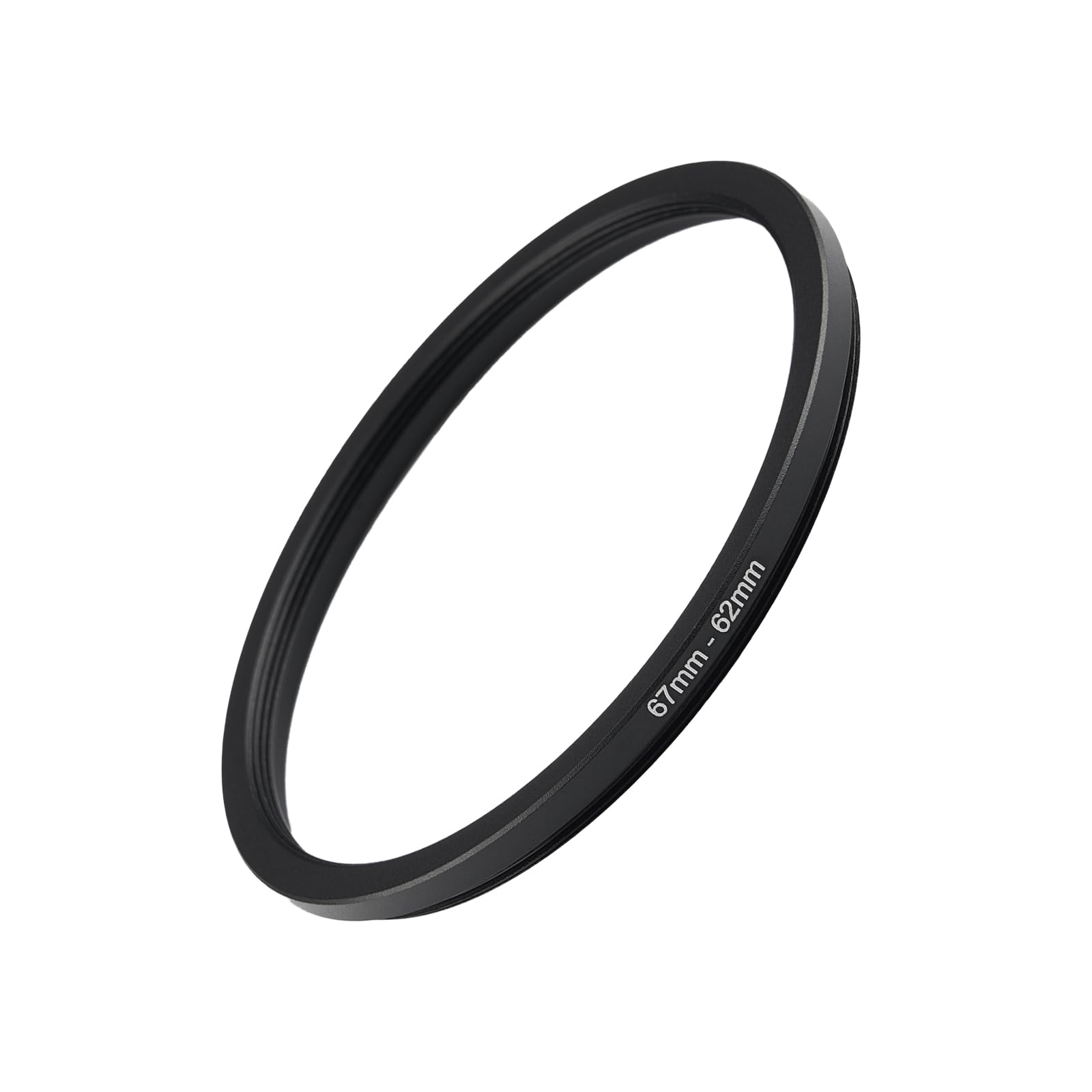 67mm to 62mm Step-up Adapter Rings Filter Adapter Black Metal Step Down Filter Ring Adapter Compatible with All Brand UV CPL ND Camera Lens Filter Stepping Rings (67mm-62mm)