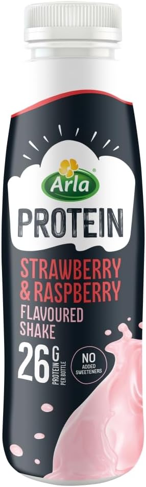 Protein Strawberry and Raspberry Flavoured Milk 482ml