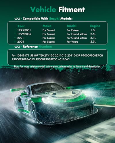 Image of SCITOO AC Compressor fit for Suzuki for Grand Vitara 2.5L 1999-2005 | Fast Cooling, Ultra Low Noise (≤72 dB)Air Conditioner Compressor with Clutch, Easy Installation, 10349471 58407 TEM2741303