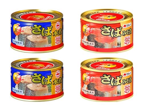 マルハニチロ 月花 さば 缶詰 2種 食べ比べ セット ●月花 さば水煮 200g ●月花 みそ煮 200g あがらいん商店オリジナルギフトシール付き