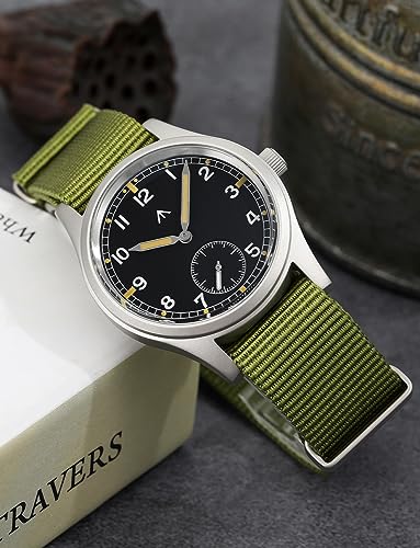 Image of TACTICAL FROG Militado D12 Military Mens Watch VD78 Quartz Sapphire Crystal C3 Super Luminous 36mm Dial Military-Style Dress Watches, 100M Waterproof