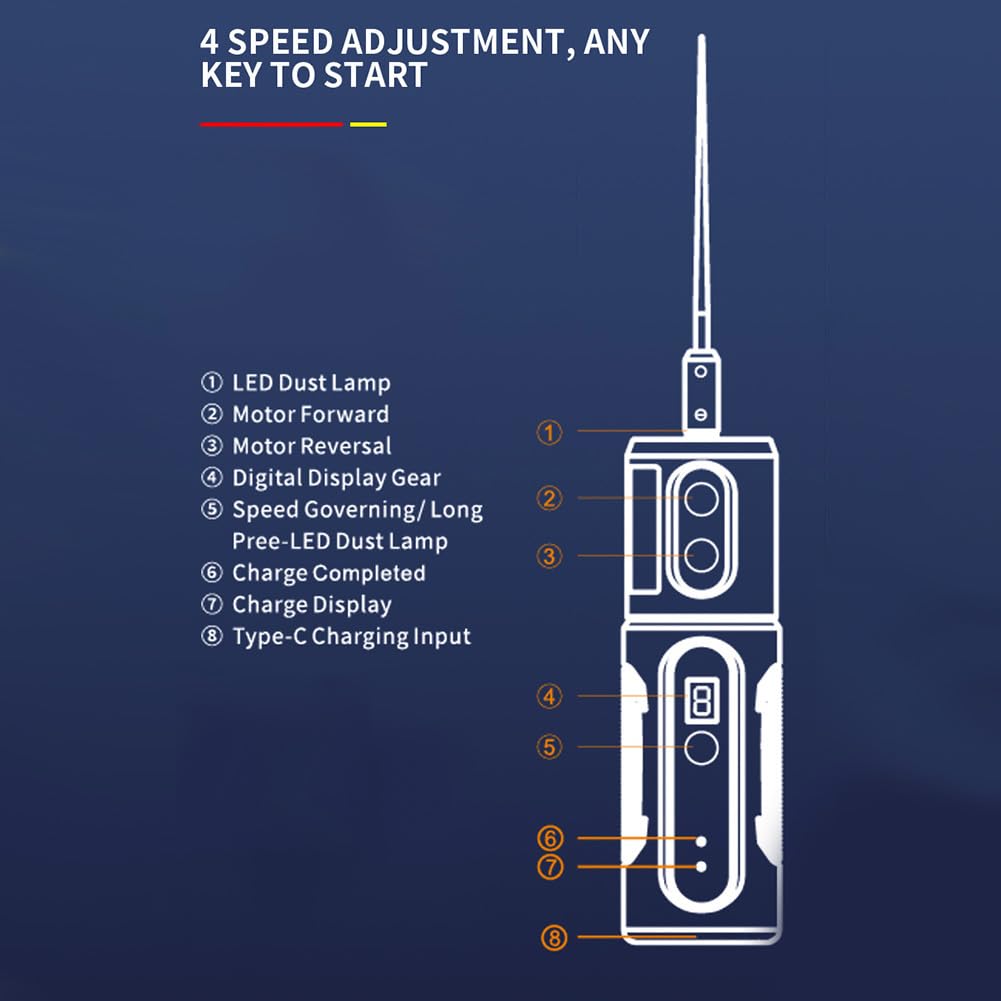 IR14 Écran de téléphone portable, extracteur de colle OCA, meuleuse électrique, prend en charge la marche et , 4 vitesses, réglable, bleu