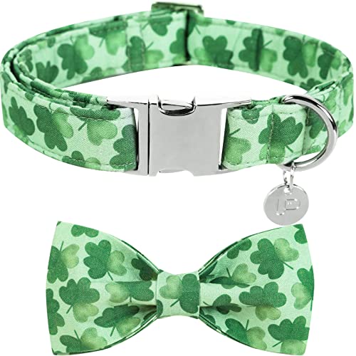 UP URARA PUP St. Patrick's Day Dog Collar with Bow Tie, Cotton St....