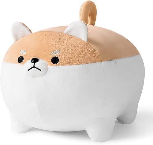 Shiba Inu - Cojín de peluche, perro Corgi y Akita, animales de peluche para niños y niñas, se puede usar como asiento en sofá y camá