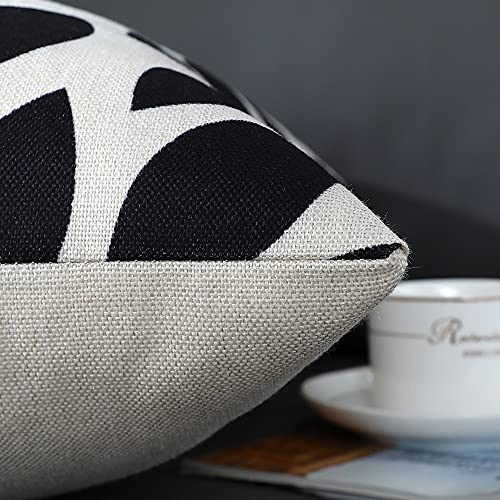 Homefeelzydys Cushion Covers,Cushion Covers 55 x 55 set of 4 Black Square Throw Pillow Case cushion covers 22x22 4Pack For Outdoor Patio Garden Blench Living Room Sofa Farmhouse Decor - Image 4