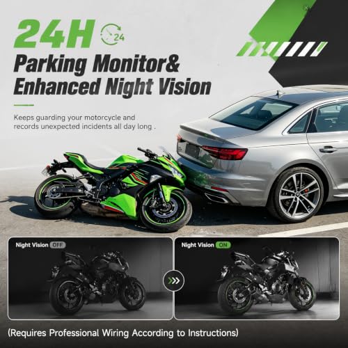 NINEYIN Dual-2K EIS Motorcycle Dash Cam