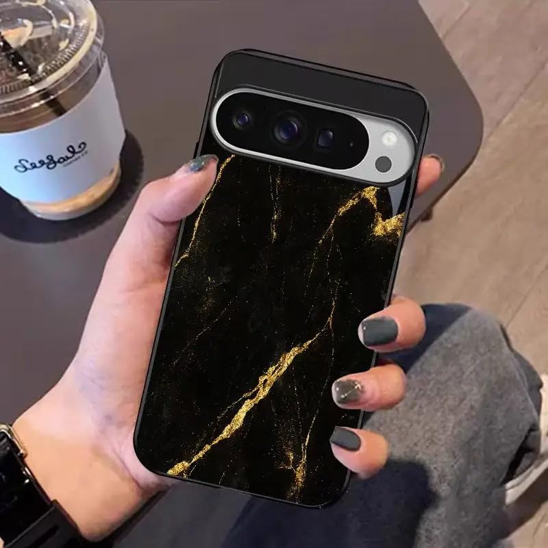 Image of MILLION CASES Cracklight Noir Spectra Case for Google Pixel 8a, Google Pixel 8a Back Cover Case(2024) - PC | Midnight Black
