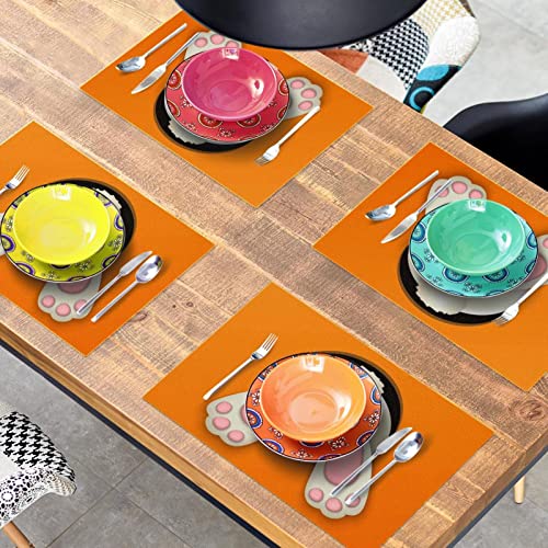 Sets de table Happy Easter lot de 6 avec lapin blanc pour repas de Pâques - 8