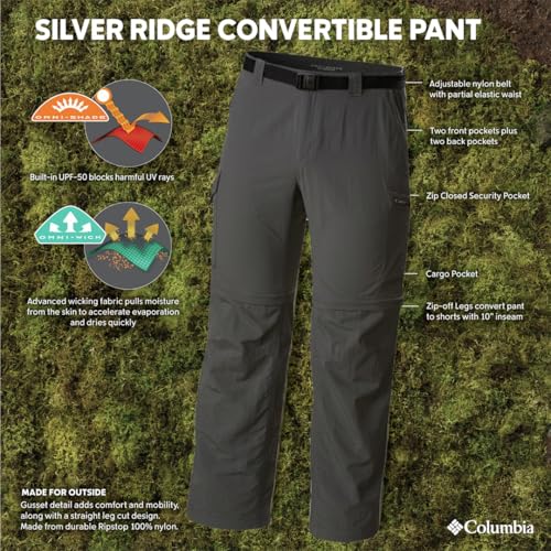 Image of Columbia Men Omni-Shade Silver Ridge Convertible Pant for Hiking | Trekking | Camping | Safari | Sun Protection