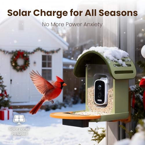 image for WLNYUGS Smart Bird Feeder with Camera, 2.5K UHD Bird Feeder Camera Sol