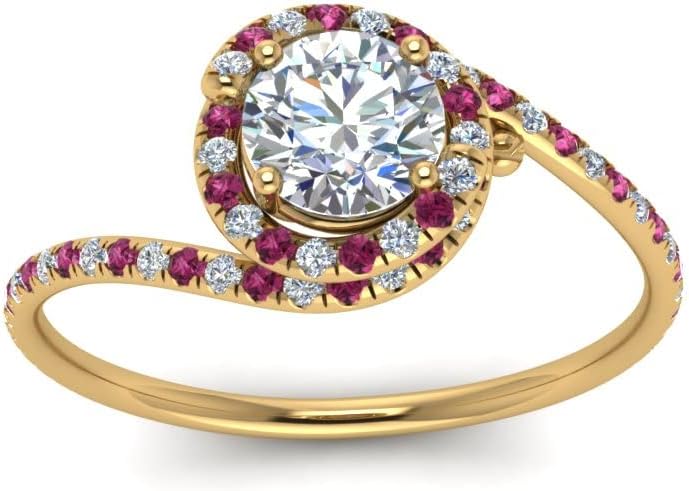 Choose Your Gemstone Customers Also Viewed Yellow Gold Plated Round Shape Petite Engagement Rings Affordable for Your Friend, Wife, Partner Wedding US Size 4 to 12
