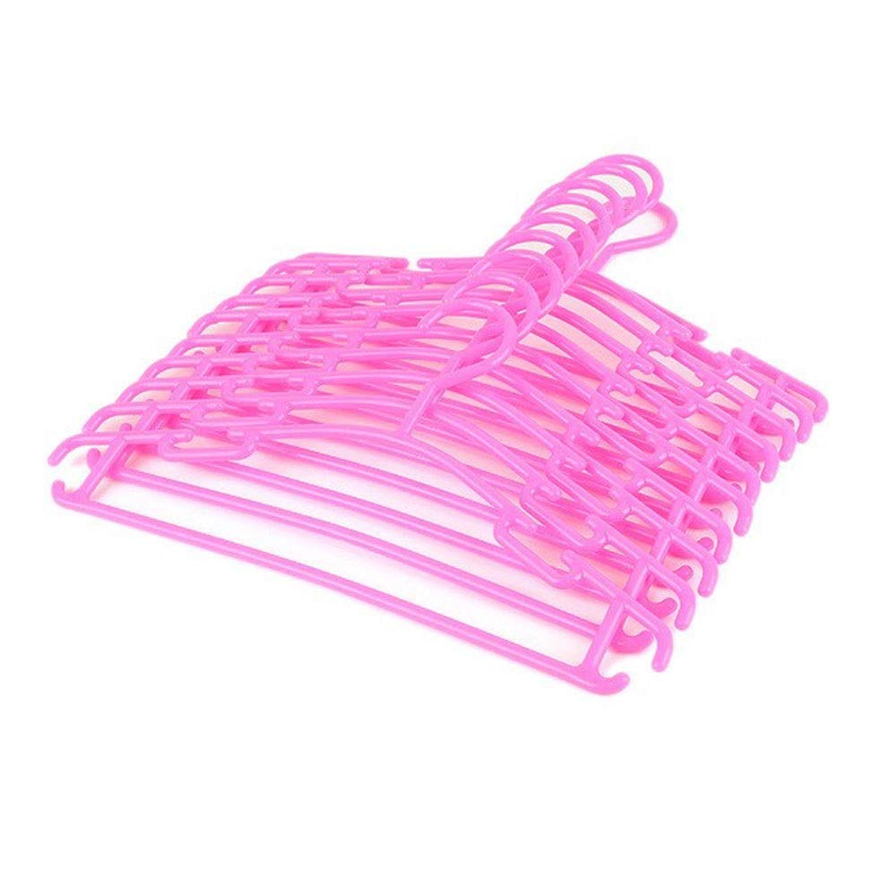 JINGYAN Standard Hangers 10pc Portable Clothes Hanger Coat Plastic Hangers Hook Household(1)