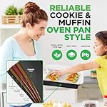 NutriChef 10-Piece Non-Stick Baking Pans Set - Deluxe Carbon Steel Bakeware Set w/ Cookie Sheets, Muffin Pan, Roasting Pan, Cake Pan, Baking Tray, Pizza Pan - Easy to Clean, Black - Image 4