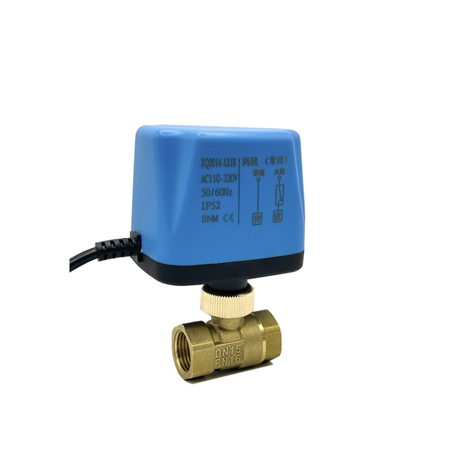 Vanne motorisée 24V vanne à bille électrique 1/2 laiton pour circuit eau