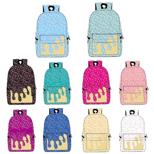 Ice Cream Backpack, Large capacity Kawaii lightweight, suitable for daily use travel hiking (Light Pink)2