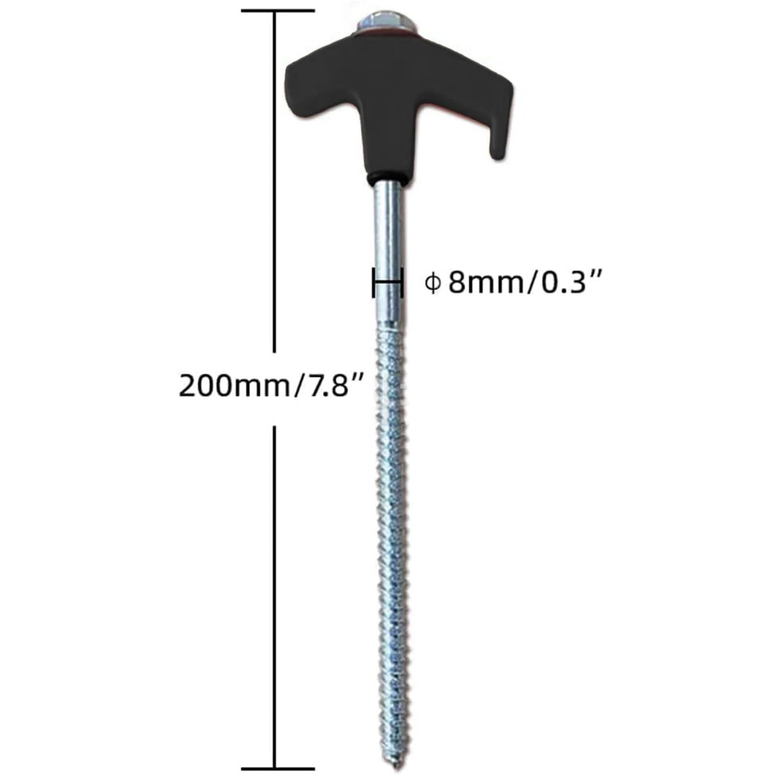 Lot de 16 piquets de tente, piquets d'ancrage au sol filetés en métal pour camping en plein air (rouge)