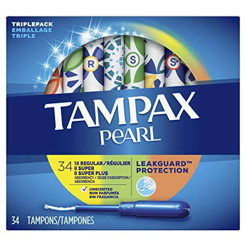 Tampax Pearl Plastic Tampons Regular Super Super Plus Absorbency
