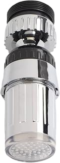 Accesorio LED para grifo de cocina con cambio de temperatura de 3 colores, compatible con M22/M24, aireador giratorio de 360°, luz de flujo de agua sin batería para seguridad en el