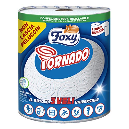 Foxy Tornado Blu - Bobina de 3 capas, 300 hojas Cover