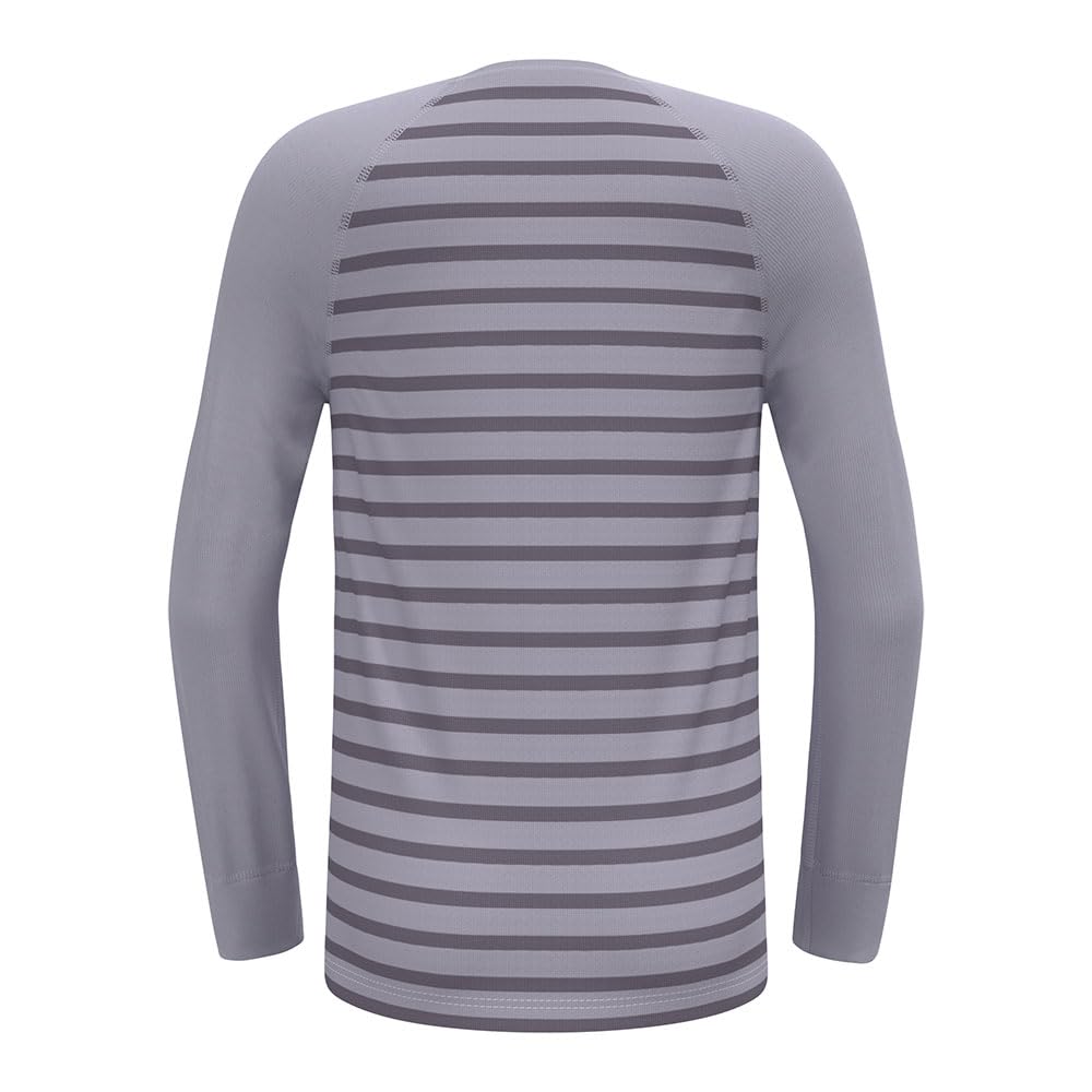 Odlo Unisex Kinder Odlo Thermounterwäsche Kinder Active Warm Stripes I Sportunterwäsche Mädchen Jungen I Langarm Thermoshirt Shirt (1er Pack)