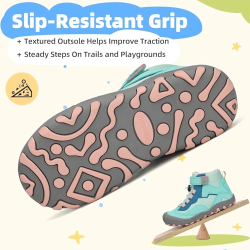 Image of Mishansha Kids Water Resistant Hiking Boots, Boys Girls Anti Collision Anti-Skid Athletic Outdoor Ankle Adventure Trekking Shoes