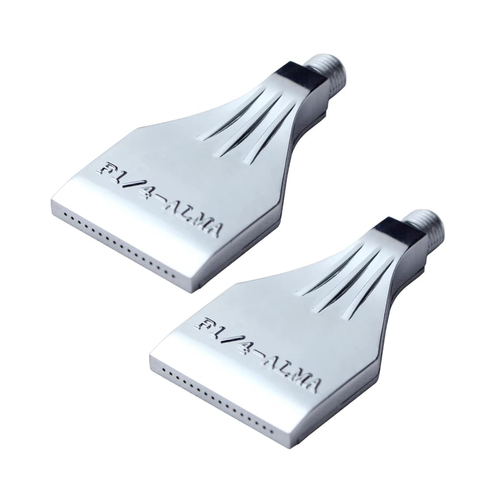 2pcs Blowing Wind Nozzle G1/4 Flat Air Nozzle, Aluminum Alloy High Pressure Spray Nozzle, 16 Hole Air/Water Nozzle for Cleaning Cooling, Fits Most Pipes and Systems, Easy to Install