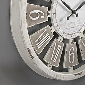 Firstimecoantiqueplaqueswallclock20white Urban Country Home Decor Firstime co antique plaques wall clock 20 white urban country home decor