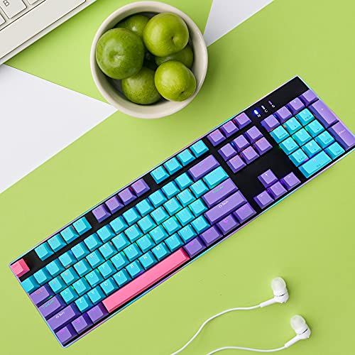 Image of Backlit PBT keycaps for 60 Percent Gaming keyboad 104-Key Caps Set TKL OEM Profile Compatible with 60% /87 /104 Keyboard (Joker)