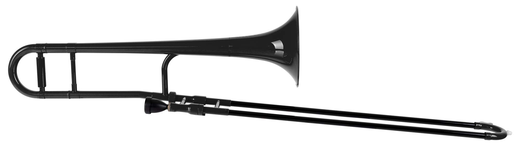 Classic Cantabile MardiBrass Trombone Ténor en ABS Plastique - Accord Bb - Coulisse en fibre de verre - 660g léger - Perce : 12 mm - avec embouchure et housse - noir