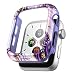 Produktbild SURITCH für Apple Watch Series 3/2/1 38mm Hülle mit Panzerglas Displayschutz, 360° Rundum Schutzhülle für iWatch 38mm Series 3/Series 2/Series 1, Lila