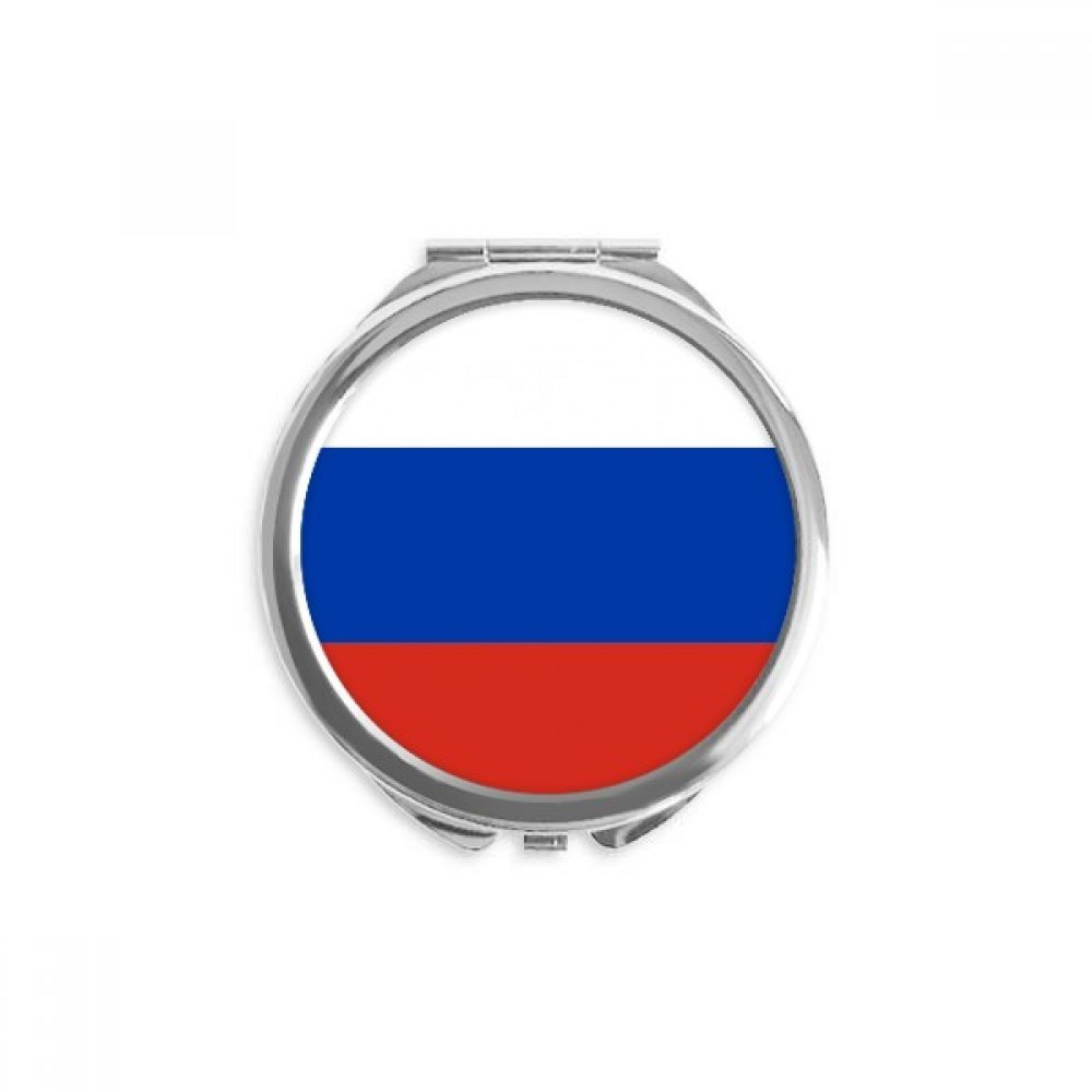 Miroir rond Russie de poche motif drapeau européen pour retouches maquillage