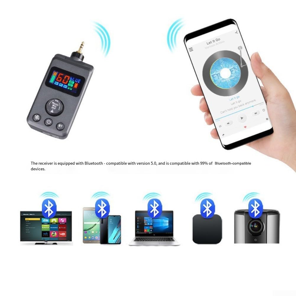 Sistema microfonico wireless con effetto anti-ululante e riverbero DSP | Costruzione in lega di alluminio per karaoke| Prestazioni sul palco e riunioni| Design portatile | Grigio| 2