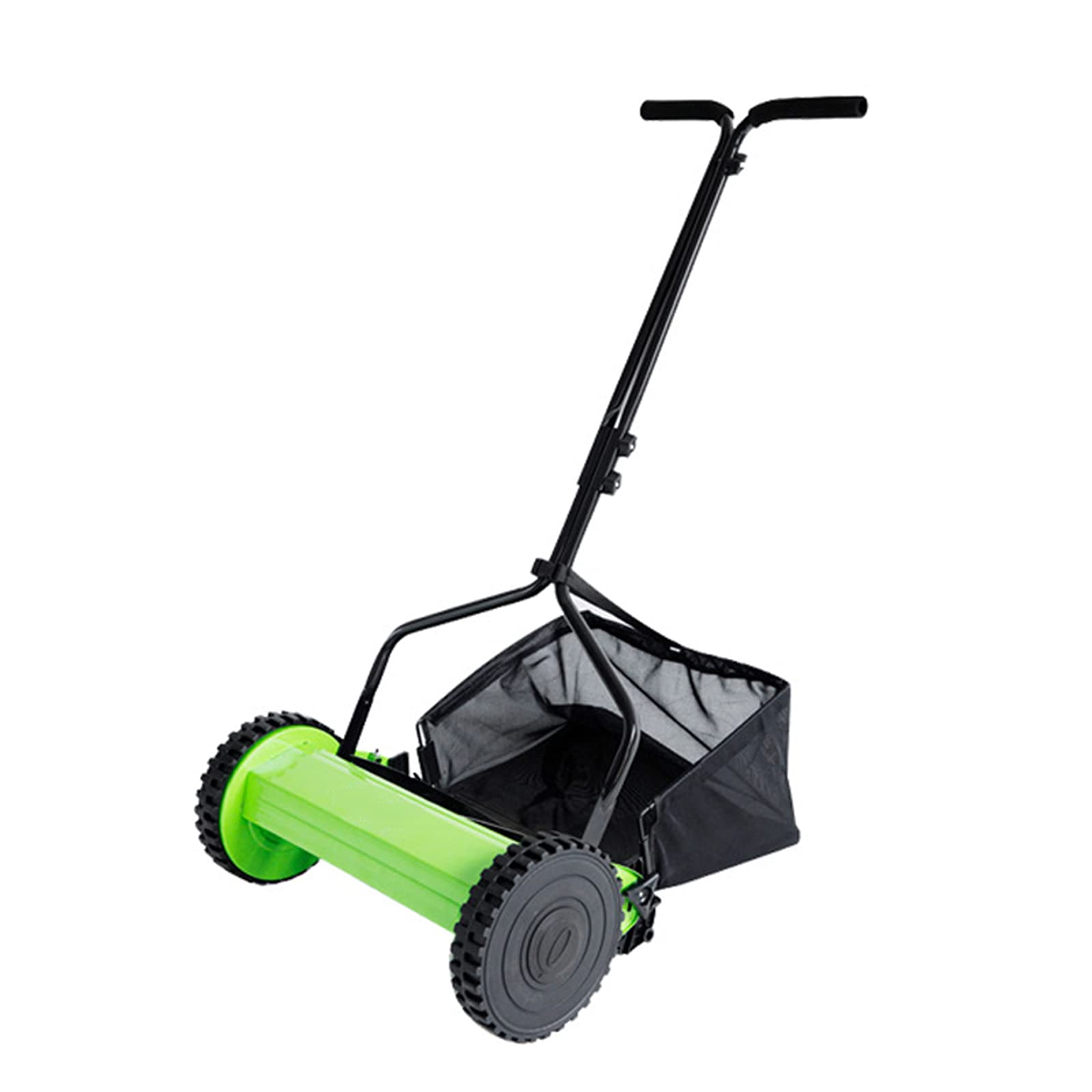 TIM-LI Cortacésped Manual De 12 Pulgadas, Cortadora Manual De Altura De Corte Ajustable con Recogedor De Césped Desmontable para Jardín, Granja, Césped para Uso En Interiores Y Exteriores