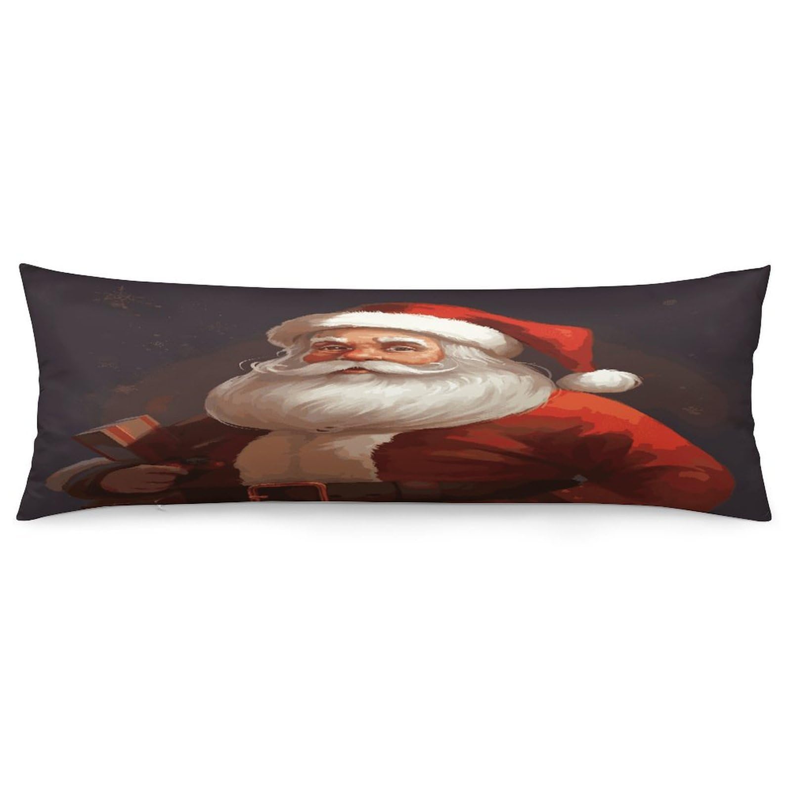 Santa Claus Pillowcase Decorative Long Body Pillow Case Soft Breathable Body Pillow Cover Modern Large Pillowcase Cute Body Pillow Pillowcases for Bedroom Couch 18.9 X 53 Inch