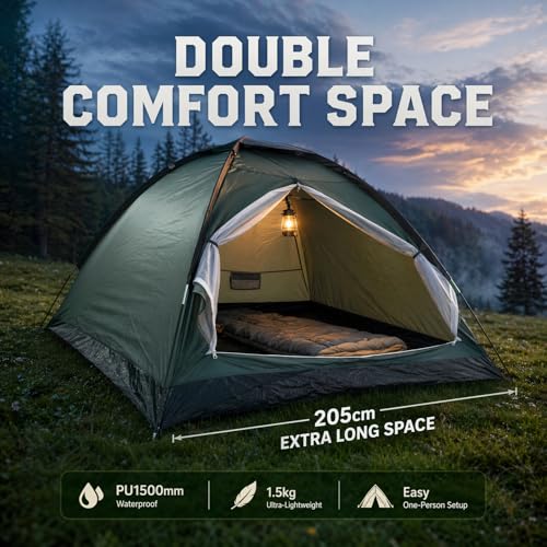 Carpa dome impermeable para 2 personas XL camping miniatura 4