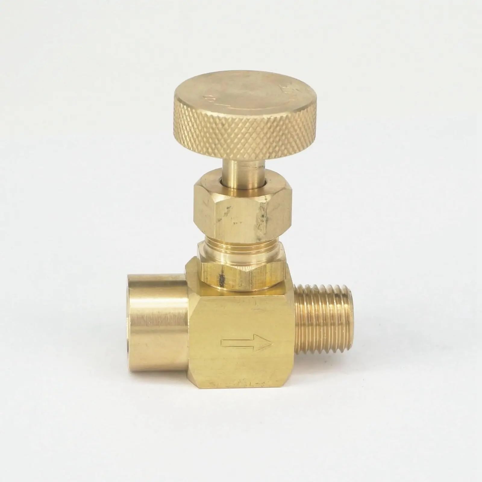 1/4 "NPT męski na żeński mosiężny zawór iglicowy kontrola przepływu 1000 PSI Propan Miernik hydrauliczny