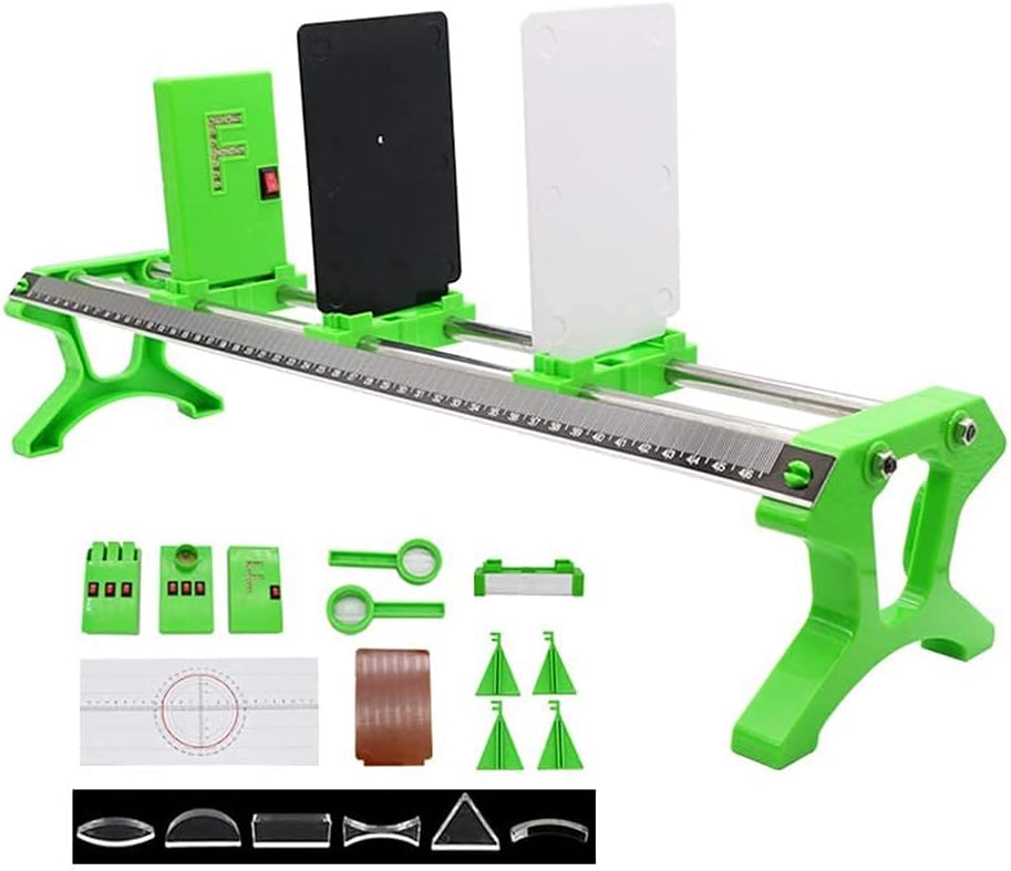 Physical Optics Experiment Kit Optical Bench Set Concave Convex Lens Imaging Pinhole Imaging Light Reflection Dial Slider