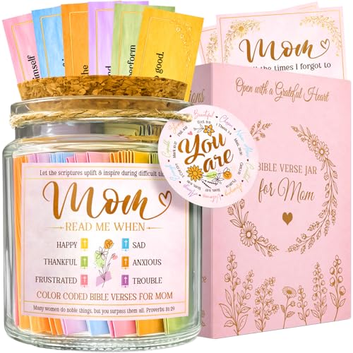 Mom Gifts From Daughters Son on Mother Birthday, Bible Jar,