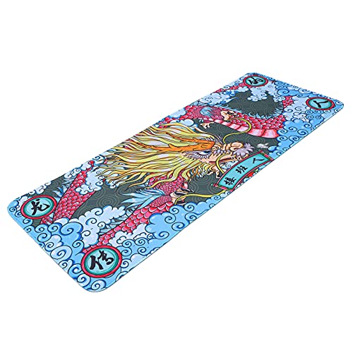 Bewinner Exquisita Alfombrilla de Ratón para Juegos con Diseño de Loong, Alfombrilla de Ratón de Anime de Dragón Chino con Soporte para Muñeca, de Goma Lavable para Ordenador para Oficina y Hogar