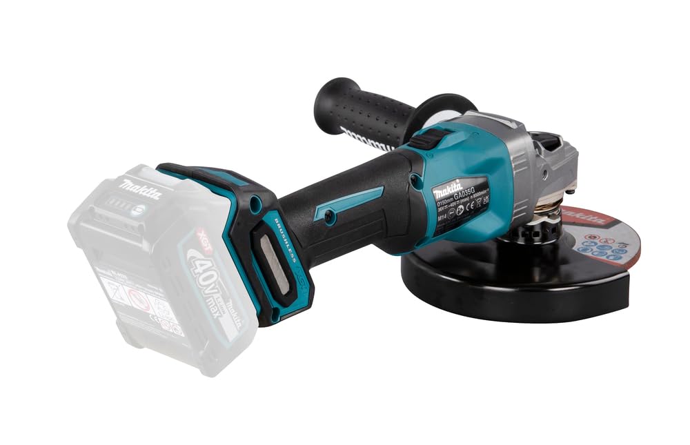 MAKITA AMOLADORA Angular INALÁMBRICA GA035GZ 150mm XGT, Aluminium, Petrolio (senza batteria, senza caricatore)