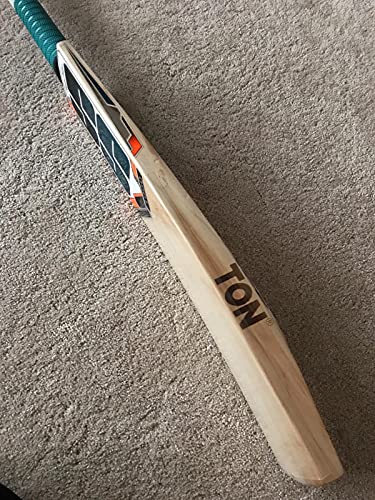 Image of Sunny Sports Faridabad Kashmir Willow SS Master 1000 Cricket Bat [Size : Senior Short Handle, Leather Ball]