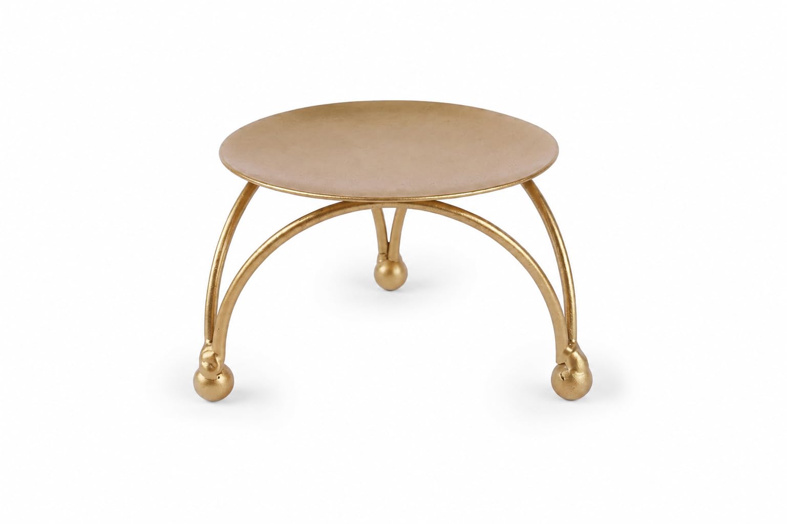 Metal Decorative Display Stand for Return Gifts, Pooja Decor & Candle Holders | Gold Finish Mini Pedestal Riser Stand | 7.5 x 6 cm | Pack of 4 | Home & Festive Decoration-image-48